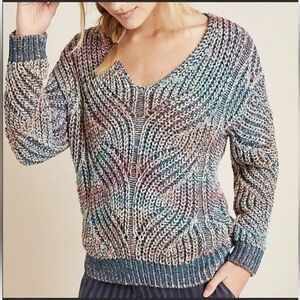 Anthropologie Chroma V-Neck Oversized Sweater size medium